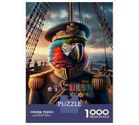 Puzzle Da 1000 Pezzi Per Adolescenti Pirate Parrot Captain Uniform Puzzle Per Adulti Gioco Per Famiglie Un'opera D'arte Regali Unici Per Compleanni E Occasioni Speciali 70x50cm/1000pcs