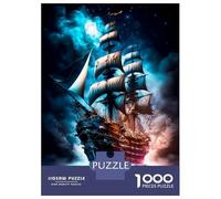 Puzzle Da 1000 Pezzi Per Adolescenti Pirate Ship Puzzle Per Adulti Giocattolo Antistress Modello Da Assemblare È Ideale Come Regalo 52x38cm/1000pcs