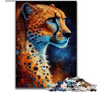 Puzzle da 1000 pezzi per adolescenti, pittura a inchiostro con ghepardo, giocattoli educativi per l'apprendimento, giochi per famiglie, regali e compleanni unici (dimensioni 50x75cm)