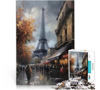 Puzzle da 1000 pezzi per adolescenti Pittura a olio di Parigi, Francia Rompicapo Ogni pezzo è unico - Gioco divertente e stimolante per tutta la famiglia 26x38cm