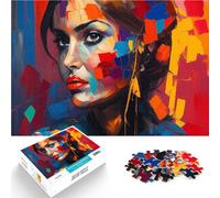 Puzzle da 1000 pezzi per adolescenti Pittura di donna di arte digitale Assemblaggio del modello Gioco educativo per compleanno e Natale 75x50cm