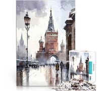 Puzzle da 1000 pezzi per adolescenti Pittura di Mosca, Russia Sfida di gioco educativo giocattolo offerte come regali per tutta la famiglia 38x26cm