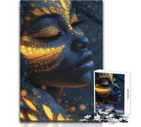 Puzzle da 1000 pezzi per adolescenti, pittura dorata per il corpo, sfida difficile, gioco educativo, regali per donne e uomini (dimensioni 38x52cm)