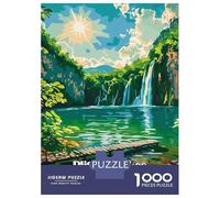 Puzzle Da 1000 Pezzi Per Adolescenti Plitvice Lakes Croatia Landscape Art Puzzle Antistress Giocattolo Decorazione Per La Casa Gioco Stimolante Regali 38x26cm/1000pcs