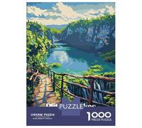 Puzzle Da 1000 Pezzi Per Adolescenti Plitvice Lakes National Park Croatia Puzzle Per Adulti Gioco Pratico Ma Divertente E Umoristico Sfida Educativa 38x26cm/1000pcs