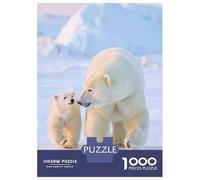 Puzzle Da 1000 Pezzi Per Adolescenti Polar Bear Family in Arctic Puzzle Per Adolescenti Giochi Rilassanti Corsa Di Velocità Manuale Aiuta Ad Allenare Il Cervello 38x26cm/1000pcs