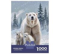 Puzzle Da 1000 Pezzi Per Adolescenti Polar Bear Family Wall Mural Puzzle Gioco Per Famiglie Regali Per Donne Divertimento A Casa Attività, 52x38cm/1000pcs
