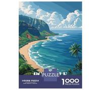 Puzzle Da 1000 Pezzi Per Adolescenti Polihale Hawaii Beach Landscape Art Puzzle Per Adulti Gioco Rompicapo Regalo Di Compleanno Aiuta Ad Allenare Il Cervello 52x38cm/1000pcs