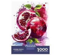 Puzzle Da 1000 Pezzi Per Adolescenti Pomegranate Watercolor Art Puzzle Per Adulti Giochi Divertenti Regali Per Donne Regali Unici Di Compleanno E Natale 38x26cm/1000pcs