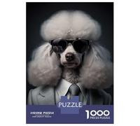 Puzzle Da 1000 Pezzi Per Adolescenti Poodle Mafia Boss Puzzle Per Adolescenti Gioco Pratico Migliora La Memoria Compleanno E Altri Regali 38x26cm/1000pcs