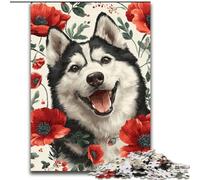 Puzzle da 1000 pezzi per adolescenti Poppy Husky, antistress Staycation Kill Time Enhance Love between Couples 38 x 26 cm