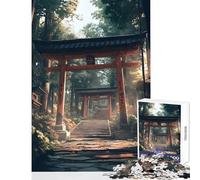 Puzzle da 1000 pezzi per adolescenti porta del santuario giapponese giocattoli antistress regalo divertente gioco educativo allena il cervello e le mani (dimensioni 38x26cm)