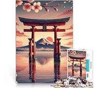 Puzzle da 1000 pezzi per adolescenti Porta Torii del Monte Fuji giocattoli educativi per l'apprendimento Regalo di compleanno, regali 70x100cm