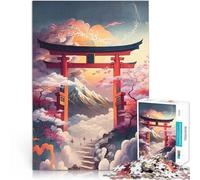 Puzzle da 1000 pezzi per adolescenti Porta Torii del monte Fuji Giocattolo educativo antistress perché è ideale come regalo per tutta la famiglia 70x100cm