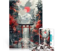 Puzzle da 1000 pezzi per adolescenti Porta Torii giapponese Giocattoli per l'intrattenimento in famiglia Migliorare l'amore tra le coppie 38x26cm