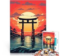 Puzzle da 1000 pezzi per adolescenti Porta Torii giapponese Gioco impegnativo e gioco in famiglia Migliorare l'amore tra le coppie 52x38cm