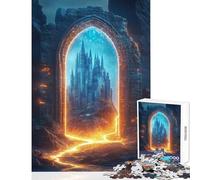 Puzzle da 1000 pezzi per adolescenti portale magico per castello giocattoli fai da te regalo di compleanno giochi educativi con pezzi completamente interconnessi di forma casuale (dimensioni 50x75cm)