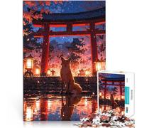 Puzzle da 1000 pezzi per adolescenti Portale mistico dei Kitsune Allena il tuo cervello e le tue mani Regalo di compleanno, regali, arte murale 75x50cm