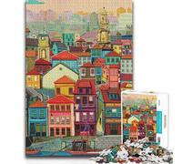 Puzzle da 1000 pezzi per adolescenti Porto Family Fun & Game Night Modello da assemblare Regalo divertente 50x75cm (1000 pezzi)