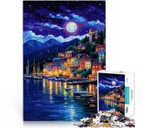 Puzzle da 1000 pezzi per adolescenti Portofino Italia Pixel Art Gioco intellettuale giocattolo Giocattoli per la decorazione della casa 50x70cm