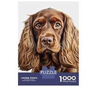 Puzzle Da 1000 Pezzi Per Adolescenti Portrait of A Brown Cocker Spaniel Puzzle Per Adulti Giochi Divertenti Sfida Difficile Gioco Impegnativo Regali 52x38cm/1000pcs
