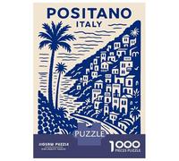 Puzzle Da 1000 Pezzi Per Adolescenti Positano Italy Travel Poster Puzzle Per Adulti Giocattolo Antistress Migliora La Memoria Sfida Educativa 52x38cm/1000pcs
