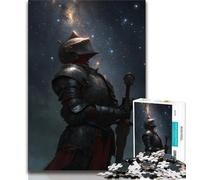 Puzzle da 1000 pezzi per adolescenti, possente cavaliere medievale, aiuta il cervello a esercitare giocattoli avvincenti per coltivare la pazienza, collezione di artisti, belle arti (38x26cm)