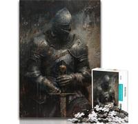 Puzzle da 1000 pezzi per adolescenti, possente cavaliere medievale, giocattoli, giochi educativi, antistress, regali unici per compleanni e compleanni, 38x26cm
