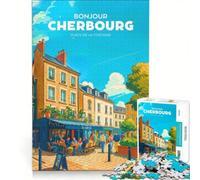 Puzzle da 1000 pezzi per adolescenti, poster Cherbourg, gioco educativo, attività divertenti da fare in casa, rafforza l'amore tra le coppie 50x75cm
