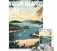 Puzzle da 1000 pezzi per adolescenti poster del Parco nazionale delle Isole Vergini giocattolo decorazione da parete regalo di compleanno gioco pratico collezione di artisti belle arti 50x75cm