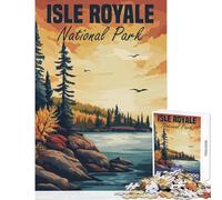 Puzzle da 1000 pezzi per adolescenti poster del Parco nazionale Isle Royale giocattoli antistress ottimi regali e giocattoli gioco per famiglie interazione genitore-figlio dimensioni 38x52cm