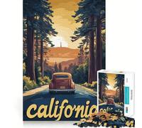 Puzzle da 1000 pezzi per adolescenti,poster del viaggio in California,taglio netto,gioco cognitivo divertente,gioco per il tempo libero,decorazione natalizia per la casa (38x26cm)