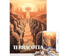 Puzzle da 1000 pezzi per adolescenti poster dell'esercito di terracotta giocattoli antistress regali di Babbo Natale segreto gioco rompicapo impegnativo da completare dimensioni 38x26cm