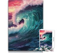 Puzzle da 1000 pezzi per adolescenti Poster dell'impatto delle onde sull'oceano Giochi educativi Giocattolo educativo con taglio di precisione Dimensioni 38x52cm