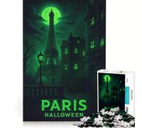 Puzzle da 1000 pezzi per adolescenti, poster di Halloween Parigi, gioco educativo, attività divertenti da fare in casa, rafforza l'amore tra le coppie 38x26cm