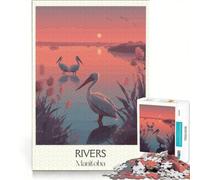 Puzzle da 1000 pezzi per adolescenti, poster di viaggio del Manitoba, giochi rilassanti, attività divertenti da fare a casa, ottimo regalo per gli appassionati di videogiochi 50x75cm