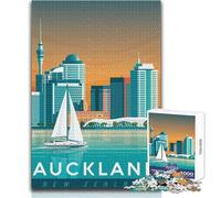Puzzle da 1000 pezzi per adolescenti,poster di viaggio di Auckland,regali di gioco impossibili per donne,regali di Babbo Natale segreto,dimensioni 50x75cm