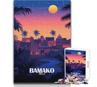 Puzzle da 1000 pezzi per adolescenti,poster di viaggio di Bamako,Mali,gioco impossibile,regali per donne,regali di Babbo Natale segreto,dimensioni 38x26cm
