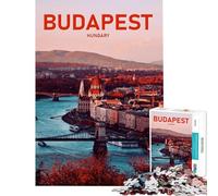 Puzzle da 1000 pezzi per adolescenti poster di viaggio di Budapest arte puzzle per adulti giocattolo antistress per divertimento in famiglia aiuta ad allenare il cervello (dimensioni 50x75cm)