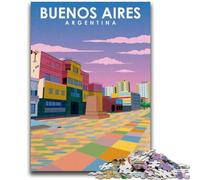 Puzzle da 1000 pezzi per adolescenti, poster di viaggio di Buenos Aires, 1000 pezzi per adolescenti, regali di Babbo Natale segreto per età dai 14 anni in su (50x75cm)