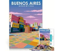 Puzzle da 1000 pezzi per adolescenti,poster di viaggio di Buenos Aires,decorazione per incastri precisi,gioco per esercizi mentali,gioco per il tempo libero,regalo di Natale divertente (50x75cm)