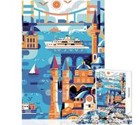 Puzzle da 1000 pezzi per adolescenti,poster di viaggio di Istanbul,giocattolo educativo,idee regalo,gioco pratico,lista dei desideri con Babbo Natale,dimensioni 38x26cm