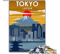 Puzzle da 1000 pezzi per adolescenti, poster di viaggio di Tokyo, Giappone, attività per famiglie, per migliorare l'amore tra coppie dai 14 anni in su, 50x75cm