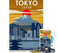 Puzzle da 1000 pezzi per adolescenti poster di viaggio di Tokyo Giappone taglio netto artigianato gioco cognitivo divertente gioco per il tempo libero decorazione natalizia per la casa (50x75cm)