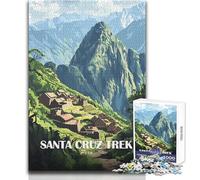 Puzzle da 1000 pezzi per adolescenti, poster di viaggio in Perù, trekking a Santa Cruz, rompicapo per famiglie, giochi per migliorare la memoria, regali di compleanno, dimensioni 38x52cm