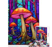 Puzzle da 1000 pezzi per adolescenti poster sul fungo psilocibina decorazioni per la casa giocattoli idee regalo gioco rompicapo con poster abbinato e foglio di quiz dimensioni 50x75cm