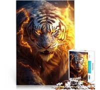 Puzzle da 1000 pezzi per adolescenti potente tigre energetica Gioco intellettuale giocattolo offerte come regali per tutta la famiglia 52x38cm