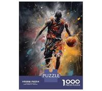 Puzzle Da 1000 Pezzi Per Adolescenti Powerful Basketball Player Puzzle Per Adulti Giocattolo Decorazione Da Parete Modello Da Assemblare Ottimo Regalo Per I Giocatori 70x50cm/1000pcs