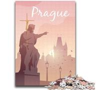 Puzzle da 1000 pezzi per adolescenti Praga dai 14 anni in su, sfida educativa, attività divertenti a casa, regali di compleanno, regali di viaggio (dimensioni 38x52cm)