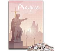 Puzzle da 1000 pezzi per adolescenti Praga dai 14 anni in su, sfida educativa, attività divertenti a casa, regali di compleanno, regali di viaggio (dimensioni 38x52cm)